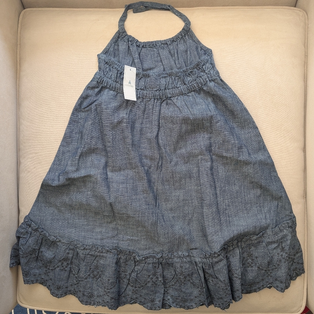 NWT GAP Chambray Halter Swing Dress - 3T